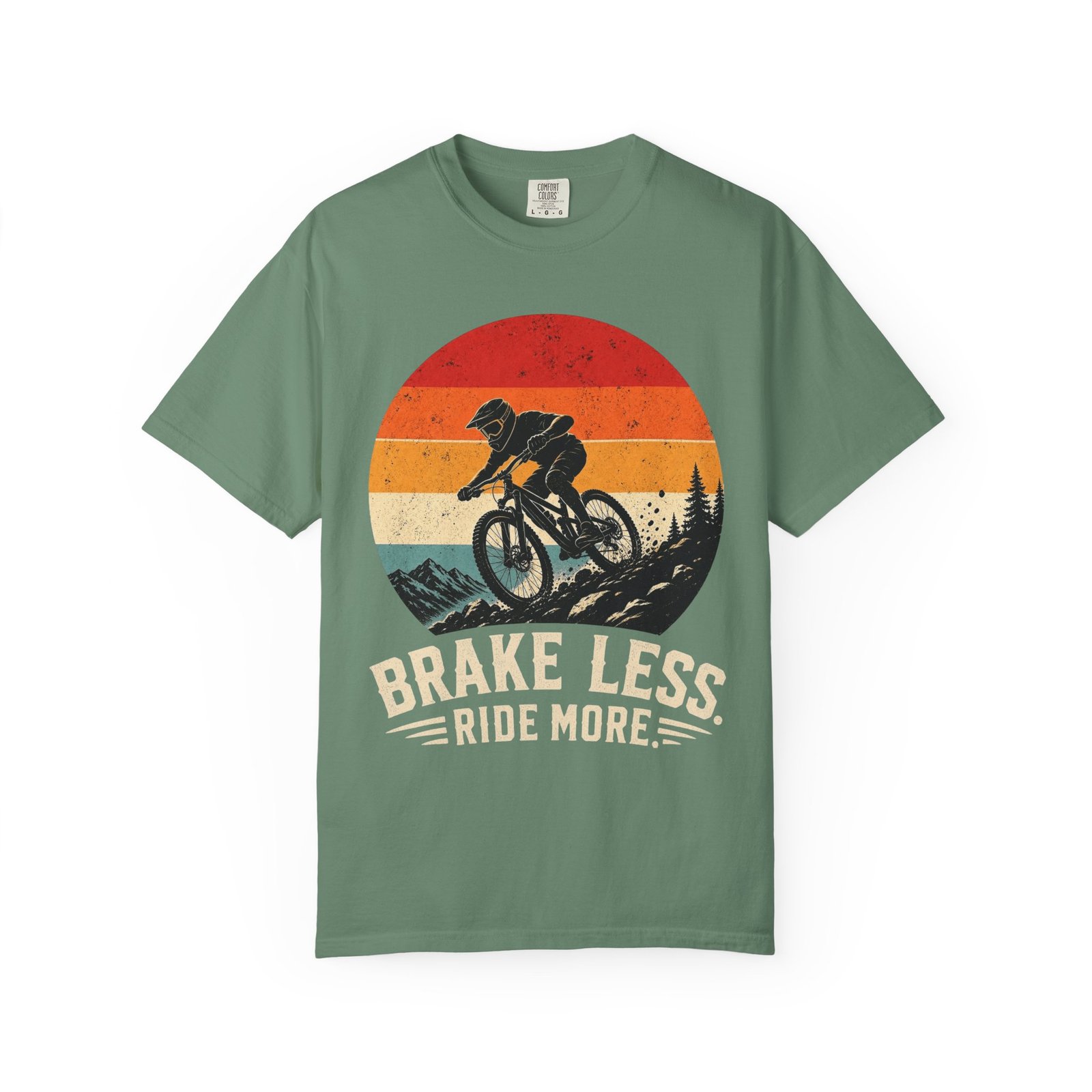 Brake Less Ride More Mountain Bike T-Shirt - Image 8
